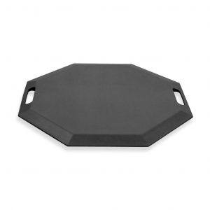 SmartCells black octagonal mat in a front low view