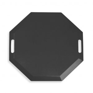 SmartCells black octagonal mat in a top view